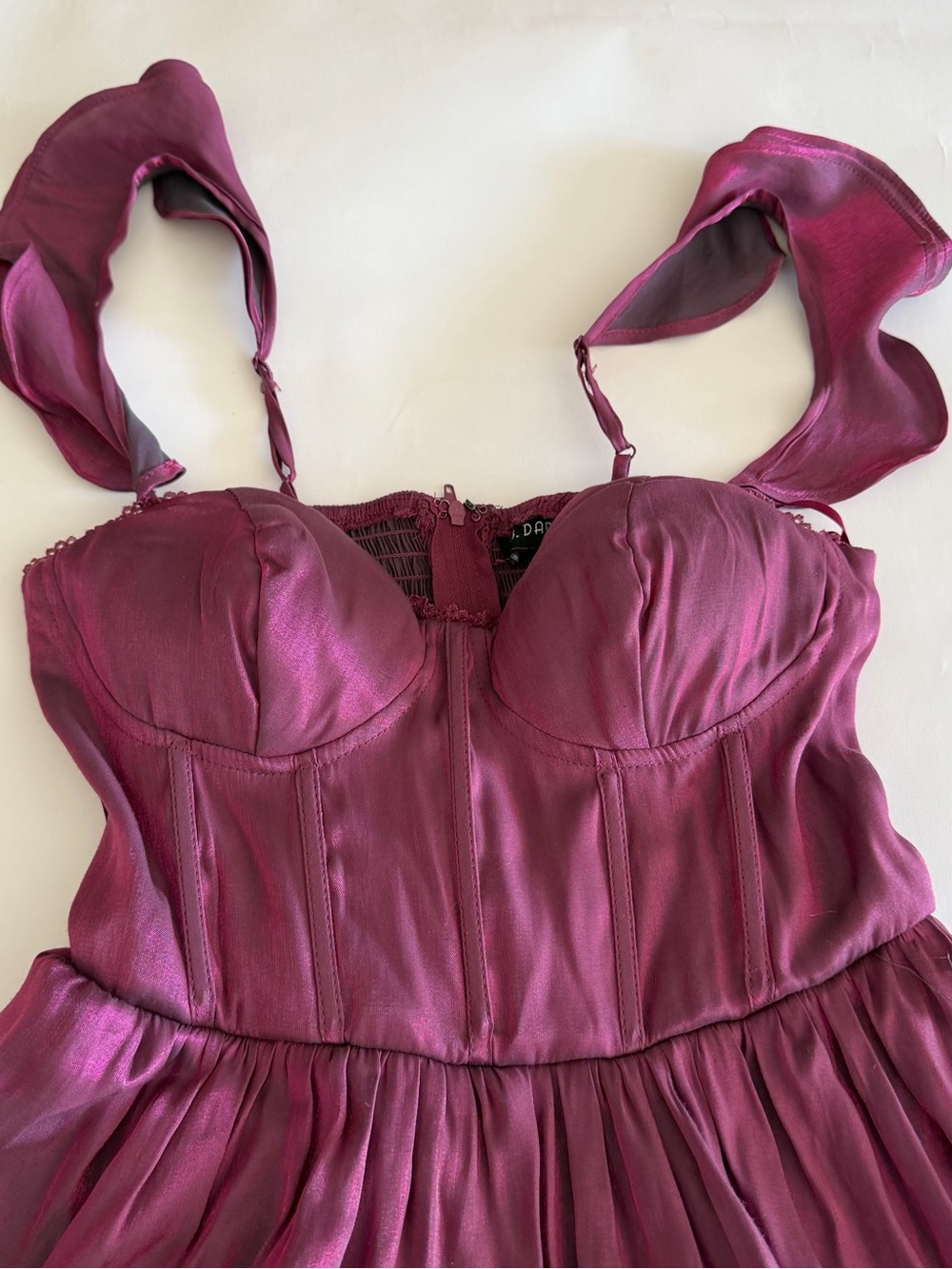 B Darlin Wine/Magenta Mini Dress - Picture 2 of 5